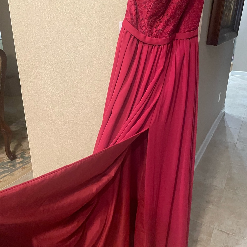 NWT AZAZIE BURGUNDY FORMAL DRESS - Picture 6 of 12